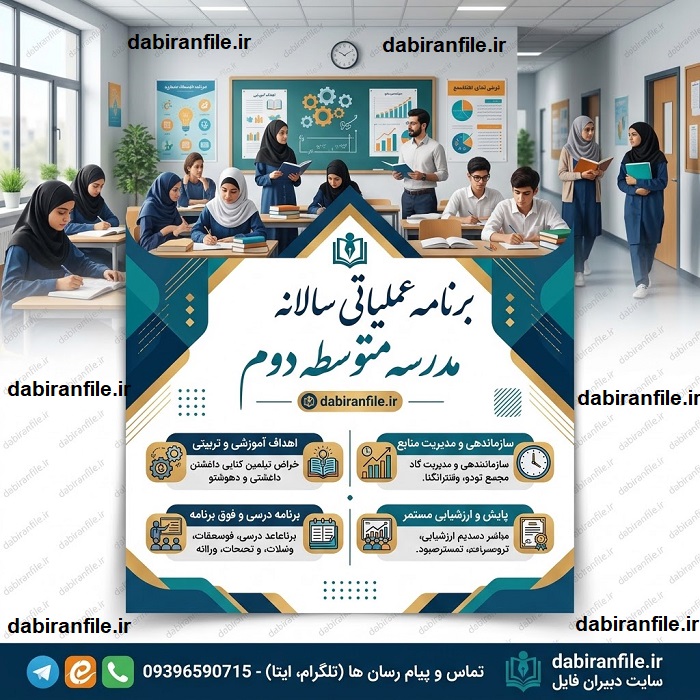 دانلود رایگان نمونه برنامه عملیاتی مدارس متوسطه دوم الگوی مدرسه تراز