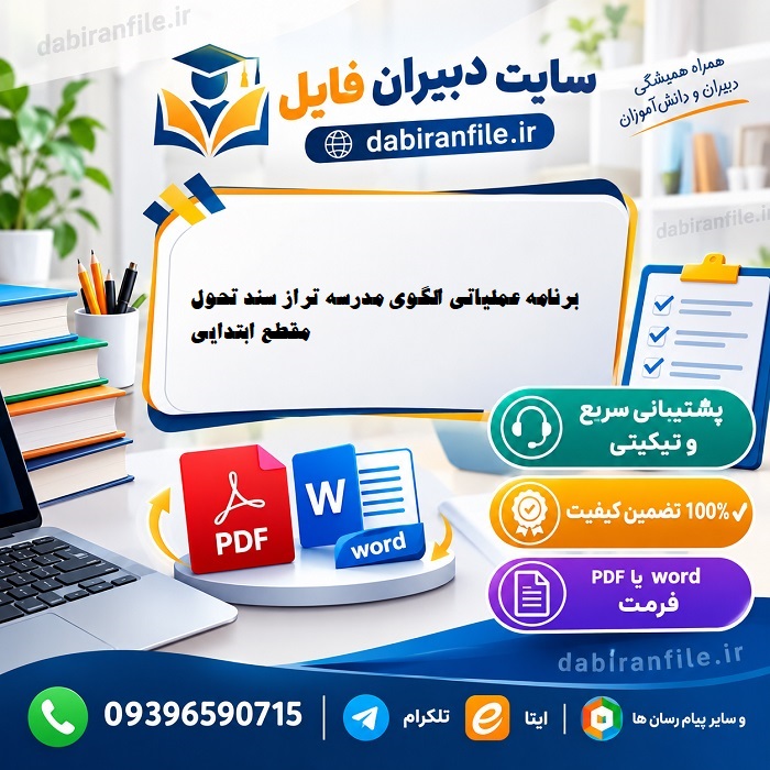الگوی تدوین برنامه عملیاتی با رویکرد SWOT در دبستان