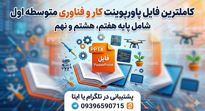 بهترین پاورپوینت کار و فناوری نهم پودمان ۸