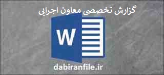  دانلود گزارش تخصصی معاون اجرایی