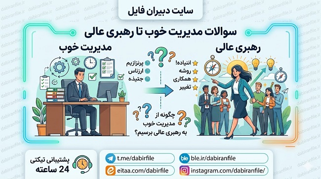 خلاصه نکات و نمونه سوالات رهبری آموزشی دانشگاه فرهنگیان از کتاب مدیریت خوب تا رهبری عالی